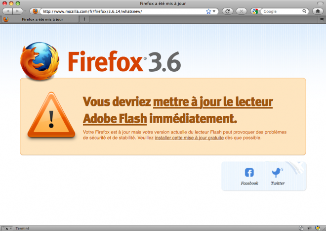 Firefox et le plugin Flash