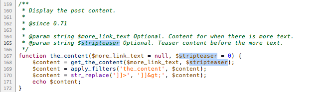 $stripteaser dans WordPress