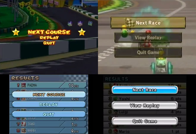 Les anciennes versions de Mario Kart